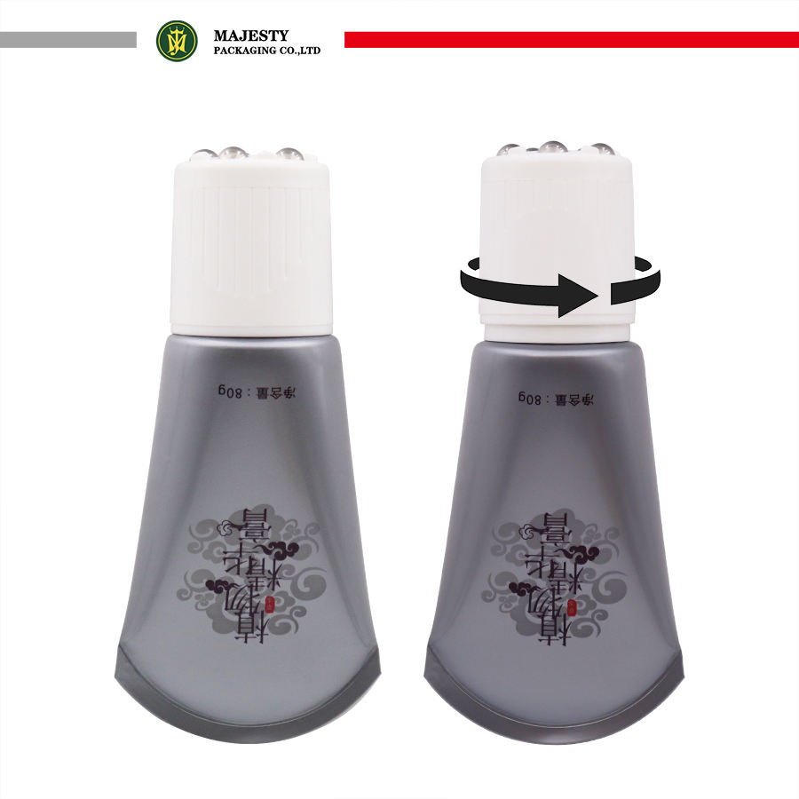 Пластиковый косметический тюбик с шариком из нержавеющей стали, массажный ролик для лосьона для тела, пустой тюбик для упаковки тюбика с массажным кремом