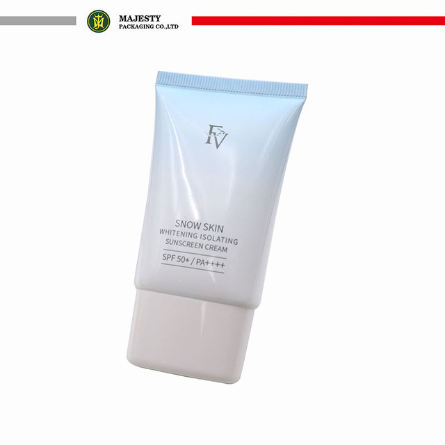 OEM плоские овальные полиэтиленовые пластиковые тубы для 20 мл, 30 мл, 50 мл, упаковка для солнцезащитного крема, завинчивающаяся крышка, косметический солнцезащитный крем, BB-крем, основа