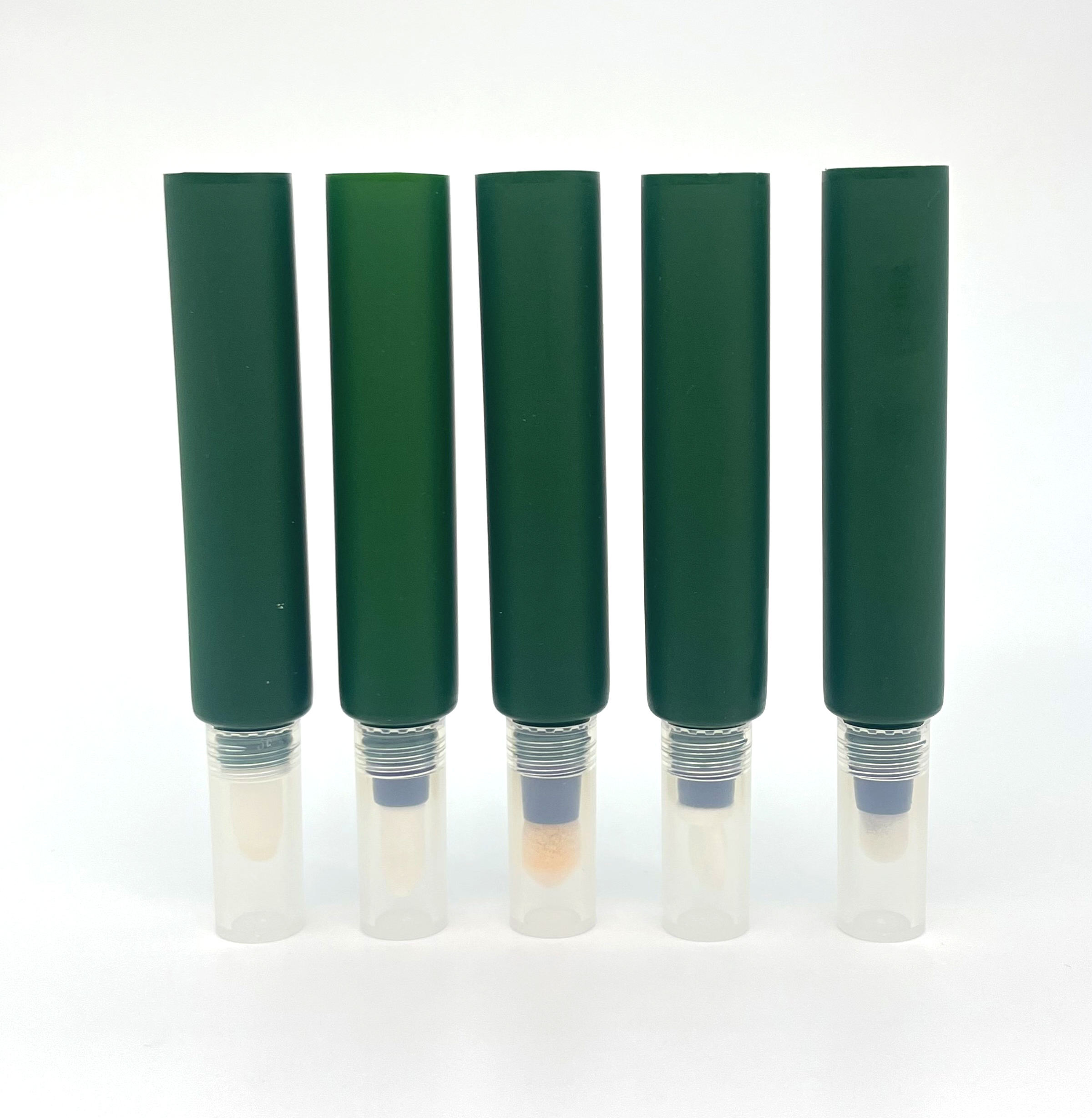 Популярные экологически чистые 10 мл пластиковые круглые контейнеры для бальзама для губ на заказ с флокирующимся аппликатором, солнцезащитный крем для глаз, маски для ухода за кожей