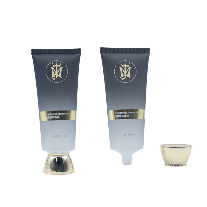 Индивидуальная роскошная тюбик с золотой винтовой крышкой для крем-геля для мытья лица, роскошная косметическая упаковка для солнцезащитного шампуня, очищающего средства