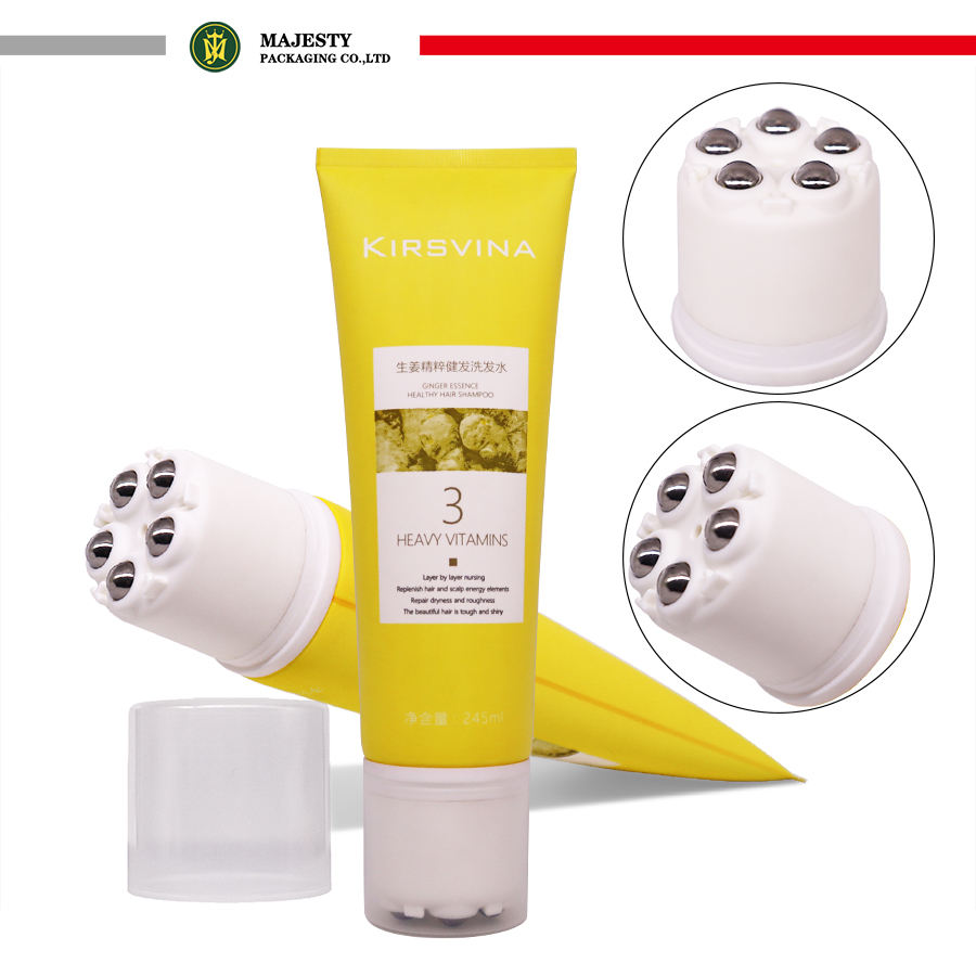 Изготовленный на заказ ролик из нержавеющей стали, мягкая трубка, массажный ролик для лица для лица, тела, пустой контейнер